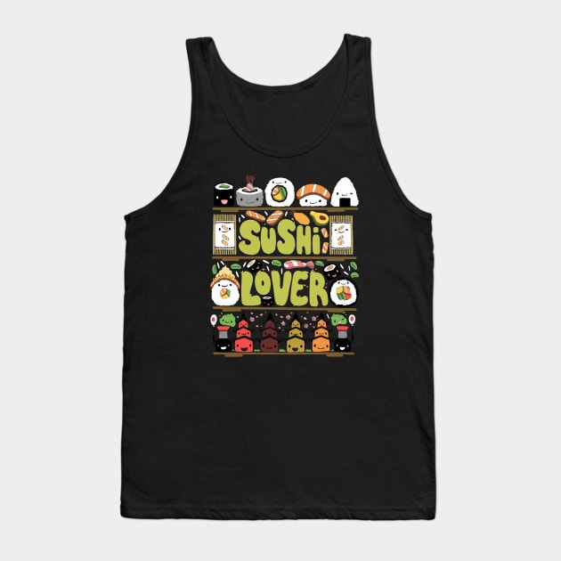 Sushi Lover Tank Top by Vallina84